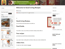 Tablet Screenshot of goodlivingrecipes.com